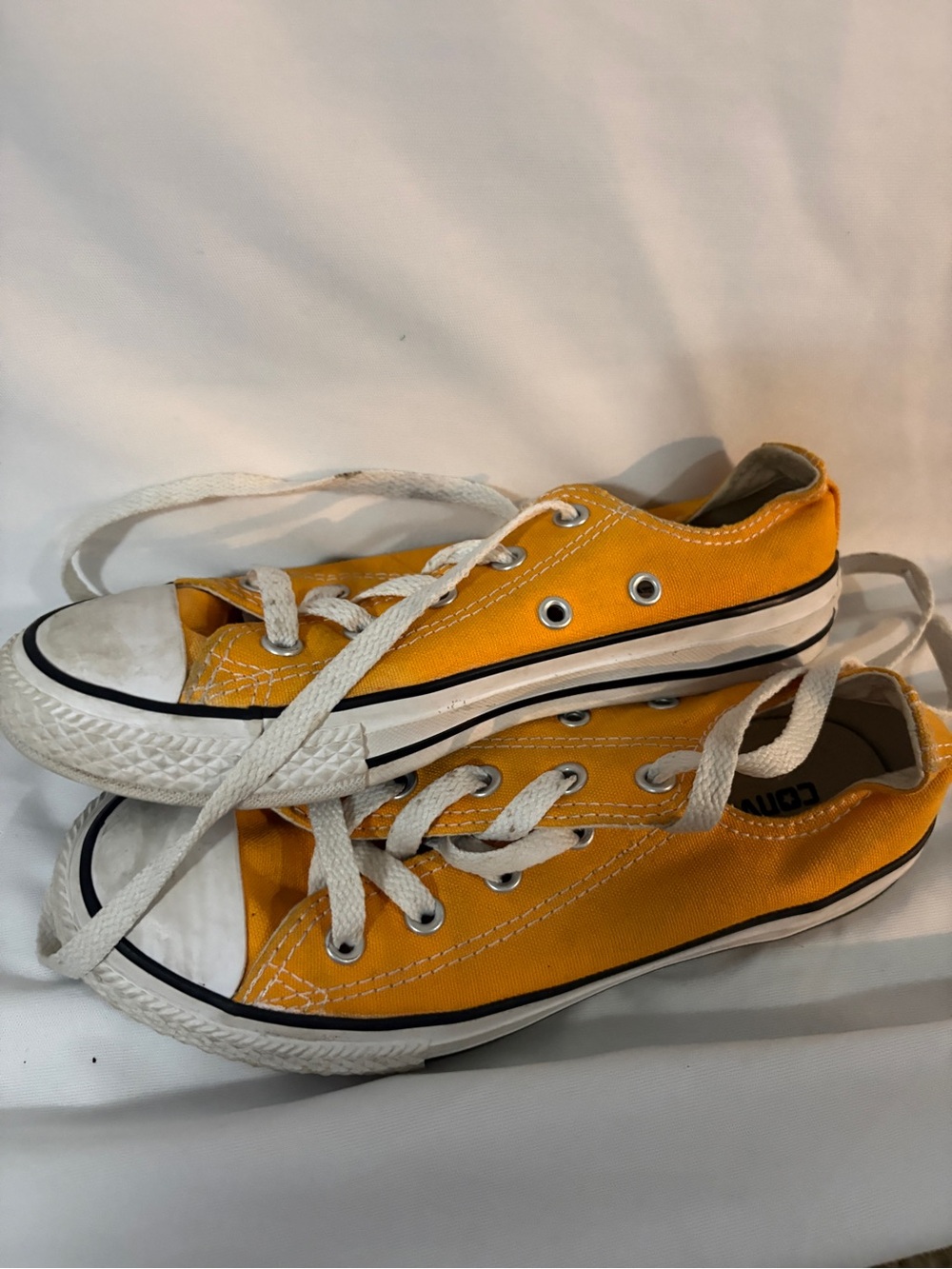 Converse Kids Yellow Low-Top Canvas Sneakers